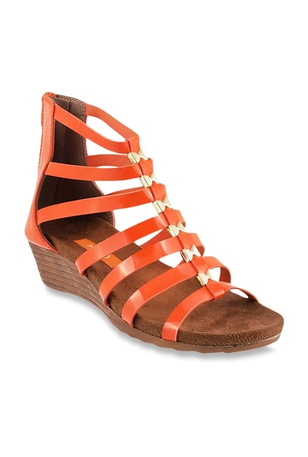 Orange cheap gladiator sandals