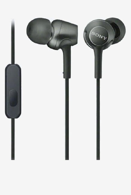 Sony MDR-EX255AP Wired in-Ear Headphone with Mic (Black)