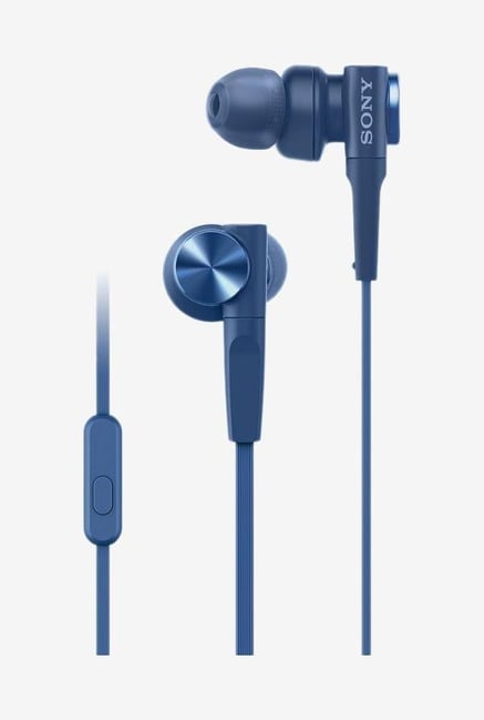 Sony MDR-XB55AP Wired in-Ear Headphone with Mic (Blue)