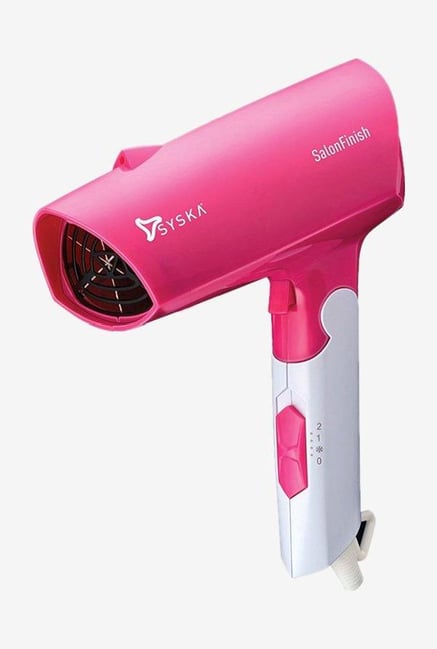 Syska HD8208 SalonFinish 1600W Hair Dryer (White/Pink)