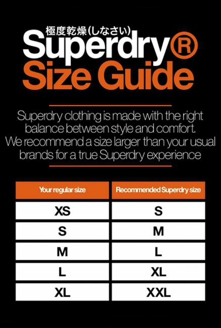 Superdry Mens Jacket Size Chart
