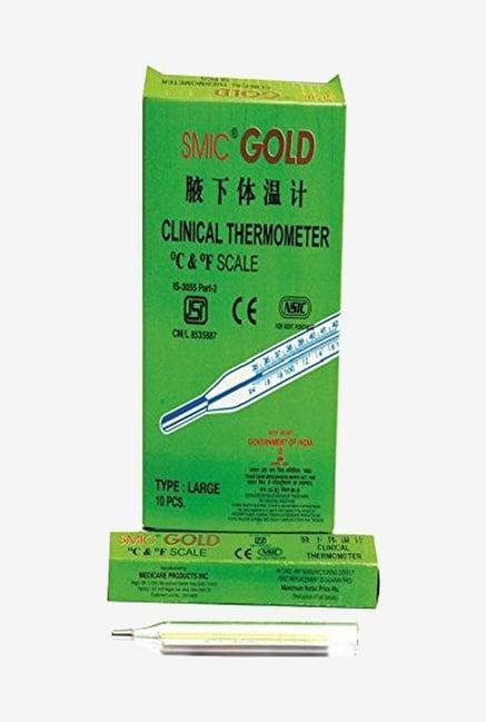 MCP Smic Gold Clinical Oval Thermometer (White)