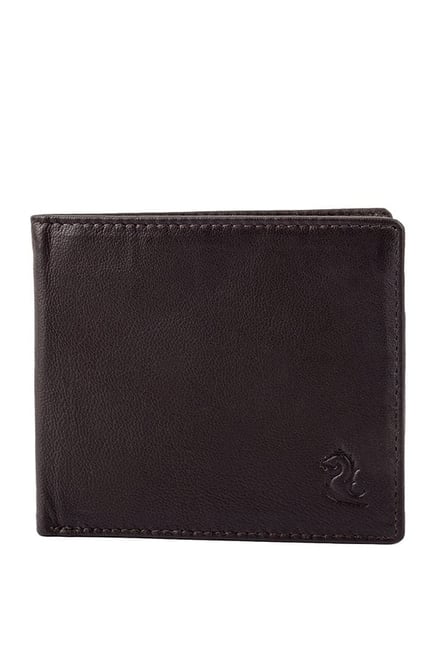Kara Dark Brown Solid Leather Bi-Fold Wallet