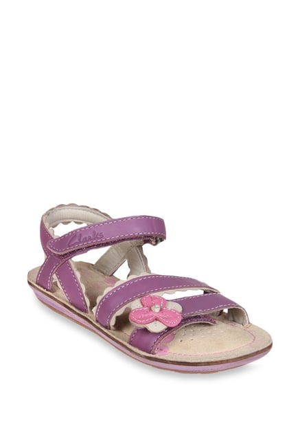 clarks flip flops kids purple