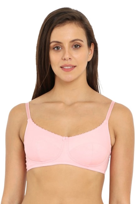 Jockey Candy Pink Non Wired Non Padded T-Shirt Bra - 1615 Price in India