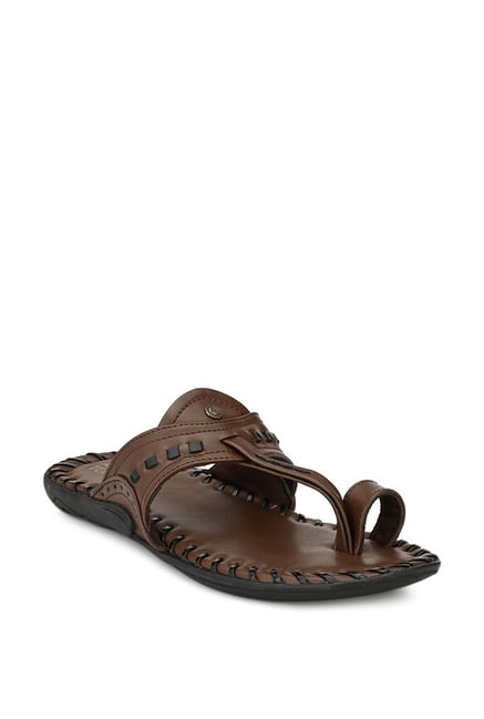 Alberto Torresi Men's Markoripo Dark Brown Toe Ring Sandals