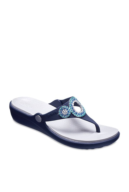 crocs sanrah diamante women's wedge sandals