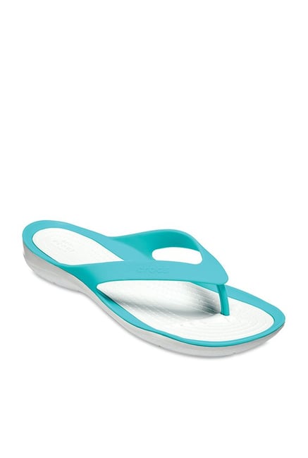 Buy Crocs Swiftwater Tropical Teal Flip Flops for Women at Best