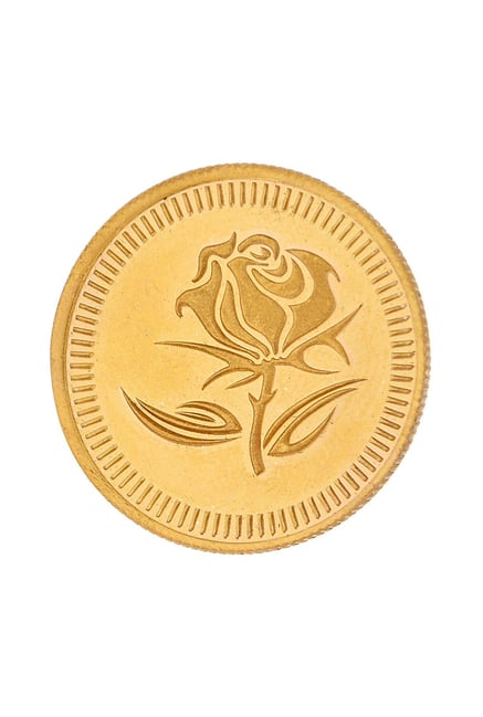 Sri Jagdamba Pearls Rose 22k (916) 1gm Gold Coin