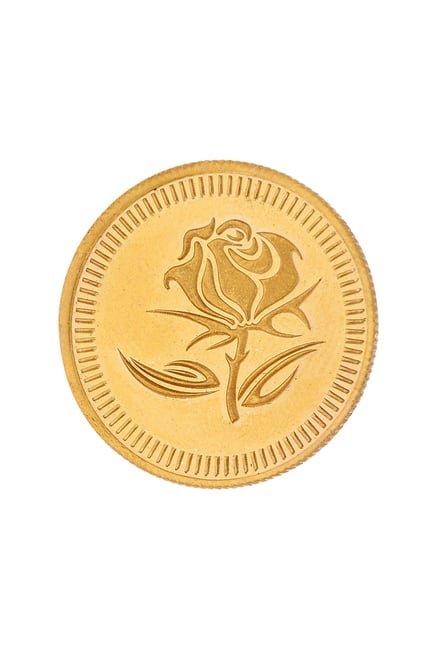 Sri Jagdamba Pearls Rose 24k (999) 2gm Gold Coin