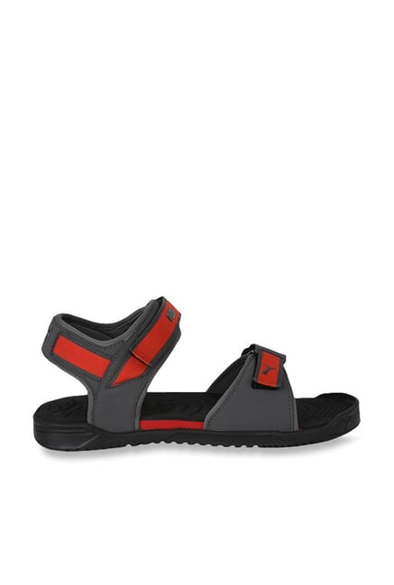 puma red floater sandals