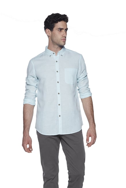 Westsport Casual by Westside Mint Tailored Fit Shirt