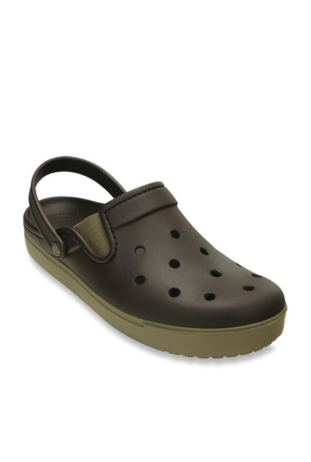 crocs brown clogs