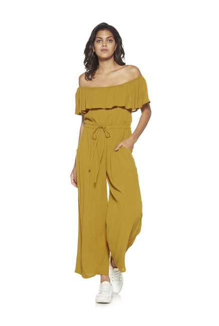 mustard jumpsuit womens
