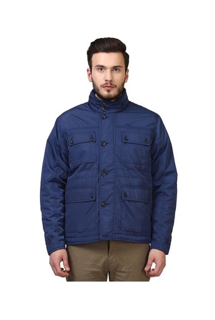 Buy ColorPlus Blue Quilted Reversible Jacket for Men Online Tata