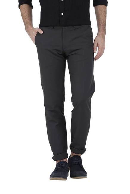 Buy Men Khaki Solid Super Slim Fit Trousers Online  172845  Peter England