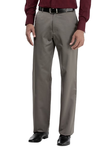 Buy Basics Grey Comfort Fit Trousers 