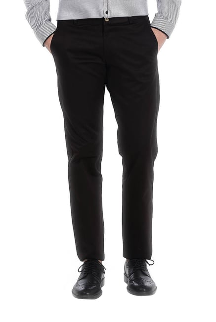 Darted tapered fit trousers - Studio · Navy Blue · Dressy | Massimo Dutti