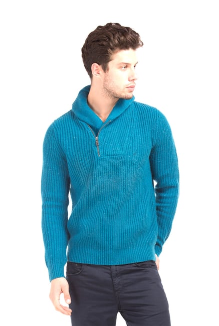 Buy Nautica Teal Blue Full Sleeves Sweater for Men Online Tata CLiQ