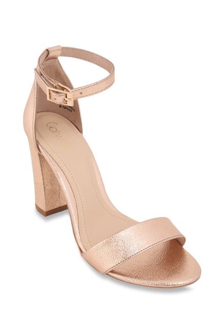 catwalk rose gold heels