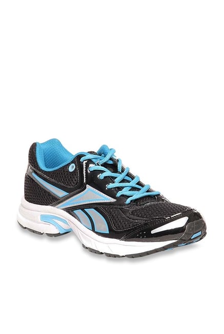 reebok black and white running shoes