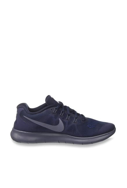 nike free rn 2017 navy blue running shoes