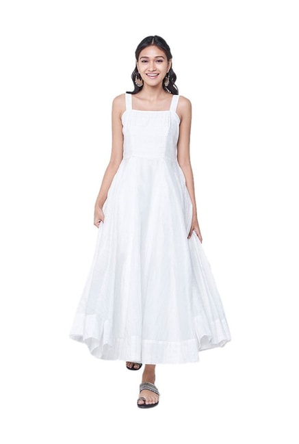 global desi white maxi dress