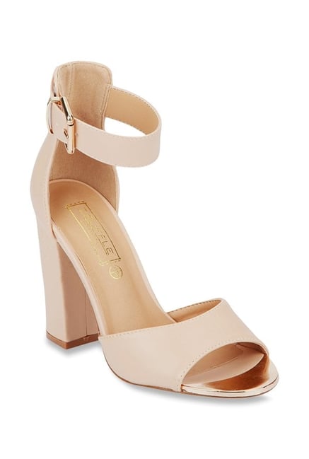 Leather best sale nude sandals