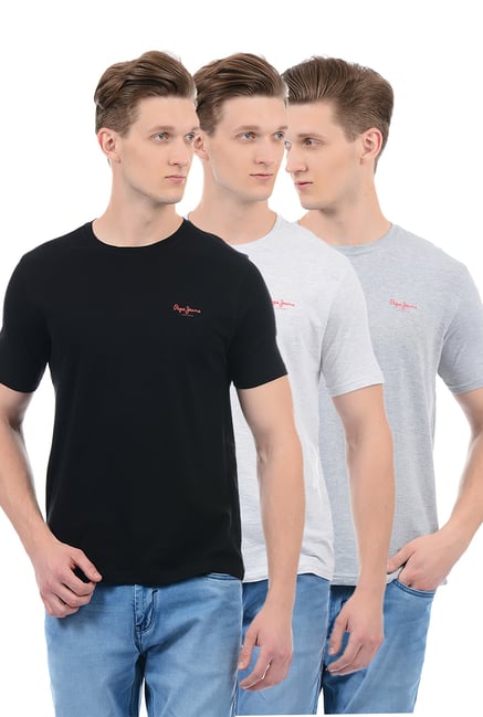 pepe jeans pack of 3 t shirts