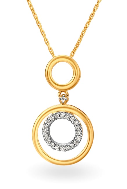 Buy Tanishq 18 kt Gold ct Diamond Pendant Online At Best