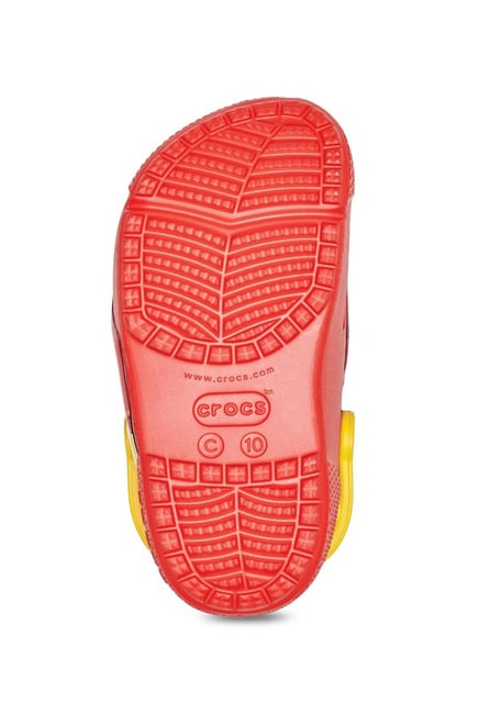 Crocs Kids FL Lights Iron Man Flame Red & Yellow Back Strap Clogs from Crocs at best prices on 