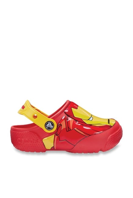Crocs Kids FL Lights Iron Man Flame Red & Yellow Back Strap Clogs from Crocs at best prices on 