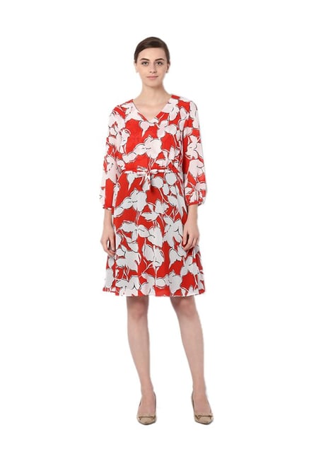 van heusen red dress