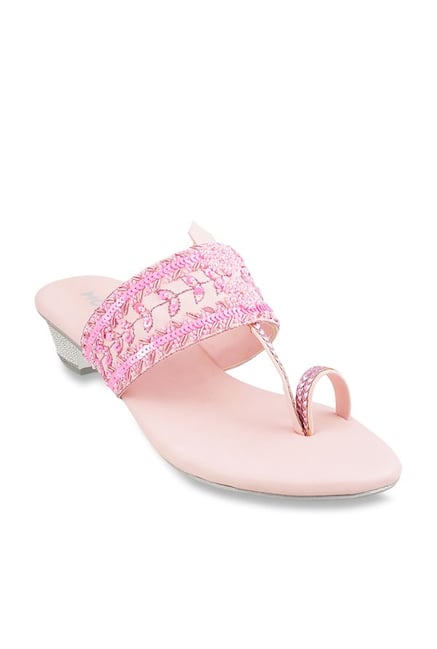 Mochi Pink Toe Ring Sandals