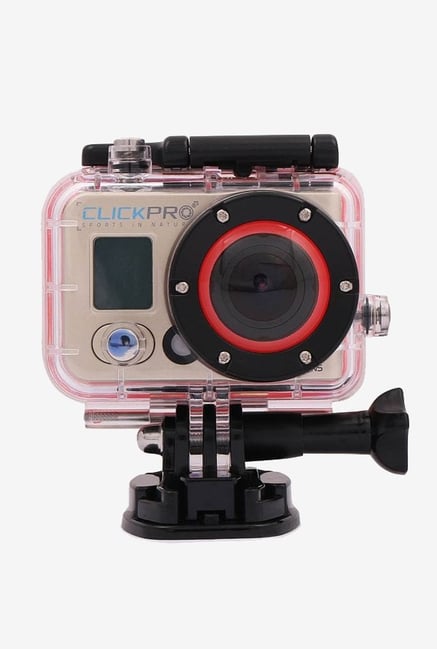 ClickPro Polar 12 MP Sports Action Camera With Chest Mount, Helmet Strap, Selfie Stick