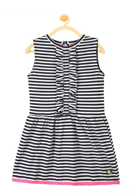 Buy Cherry Crumble California Black & White Dress for Girls Clothing Online  @ Tata CLiQ