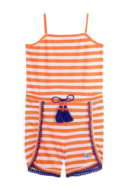 Cherry Crumble By Nitt Hyman Kids Orange & White Playsuit-picture-34