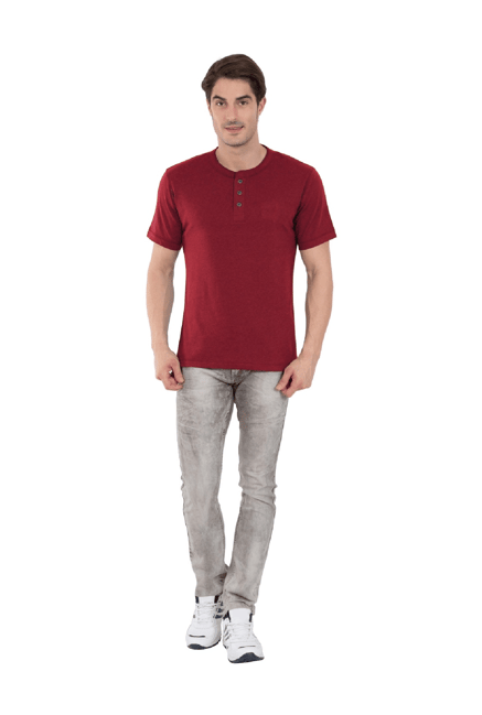 Buy Jockey Red Regular Fit T-Shirt -US86 for Men Online Tata CLiQ