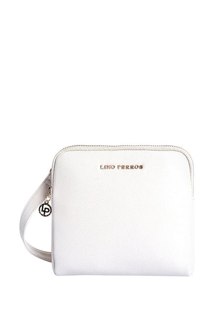 lino perros white sling bag