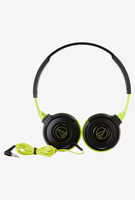 Audio Technica Ath S100 On The Ear Headphone Blackgreen From Audio Technica At Best Prices On Tata Cliq