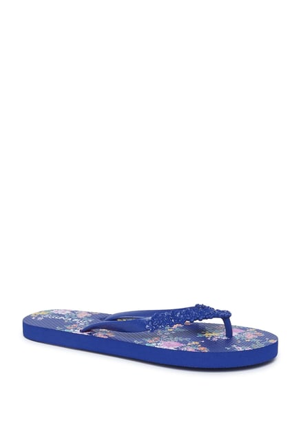 luna blue flip flops