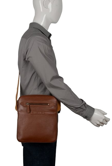 Buy Hidesign Mackenzie 02 Brown Solid Leather Sling Bag For Men At Best Price @ Tata CLiQ