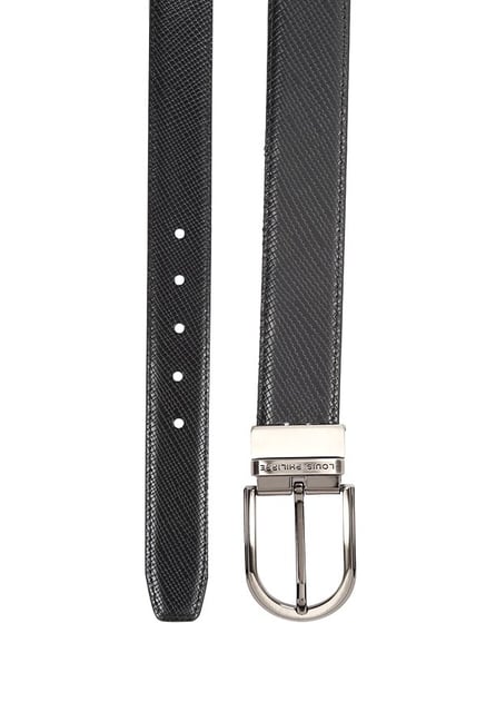 Buy Louis Philippe Black & Brown Textured Leather Reversible Belt For Men At Best Price @ Tata CLiQ