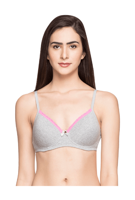 Buy Candyskin Grey & Pink Non Wired Padded Everyday Bra for Women Online @  Tata CLiQ