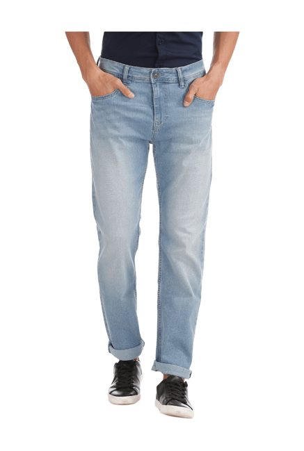 flying machine slim men light blue jeans