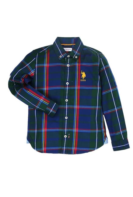 us polo checked shirts