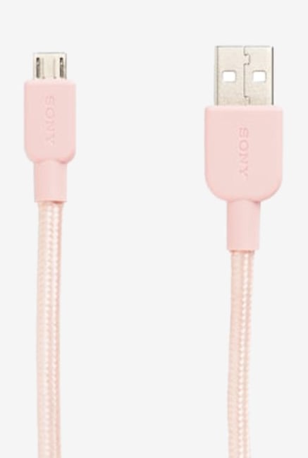 Sony CP ABP150 1.5 Mtr USB Type A to Micro USB Data Cable Light Pink
