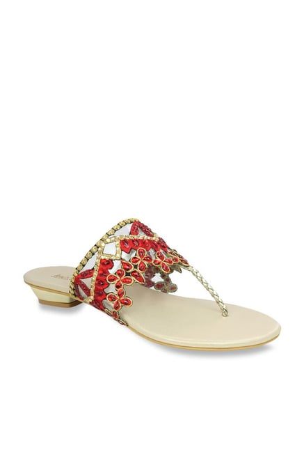 Inc.5 Golden \u0026 Red T-Strap Sandals from 