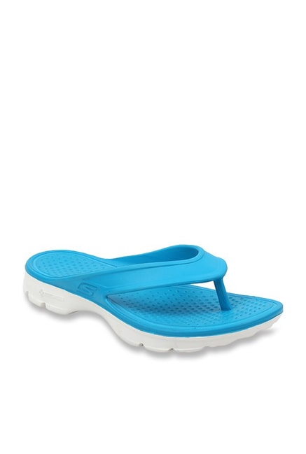 skechers blue flip flops