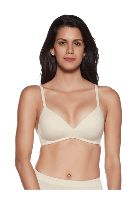 Wacoal How Perfect Padded Non-Wired 3/4Th Cup Everyday T-Shirt  Bra - Beige Price in India